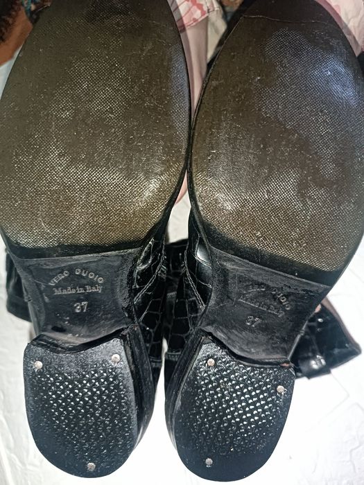 Шкіряніі чоботи 37 розмір Vero cuolo Кожаные женские сапоги Італія