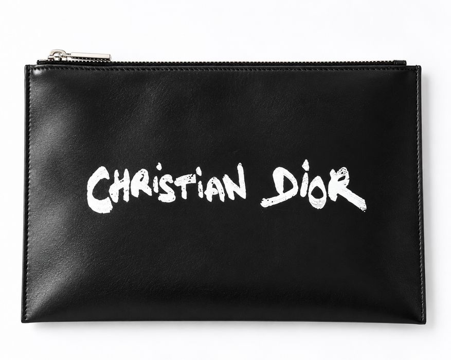 Клатч / сумка Christian Dior Graffiti, чорна шкіра, Made in Italy