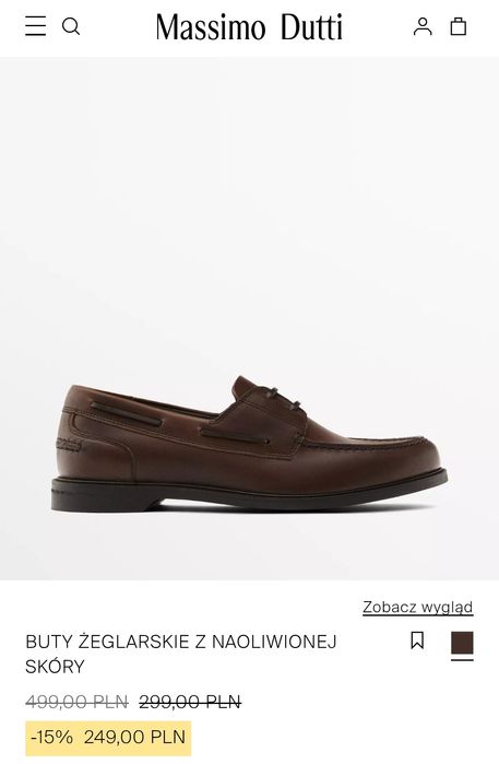 Massimo Dutti Mocasin Nautico Napa. Marron_Brown