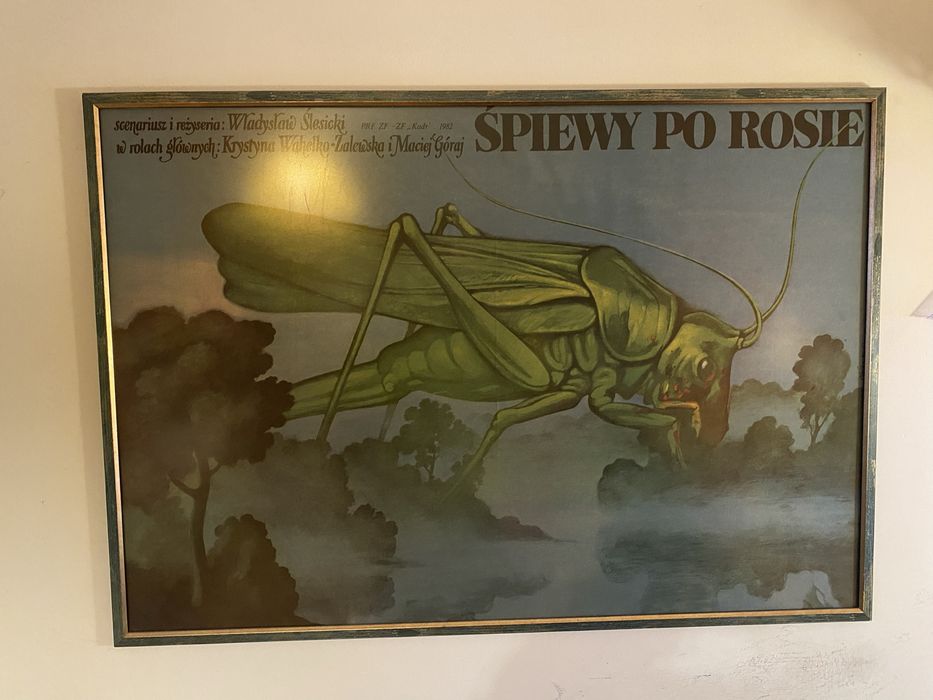 Polski plakat filmowy 1982 ŚPIEWY PO ROSIE w ramie