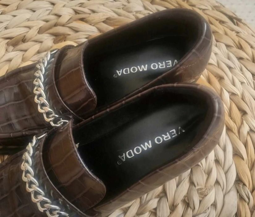 Mokasyny skórzane Vero Moda rozmiar 37