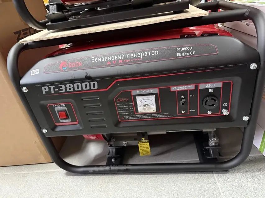 Бензиновий генератор Edon PT-3800D (3000 Вт, Мідний,Гарантія 24-місяці