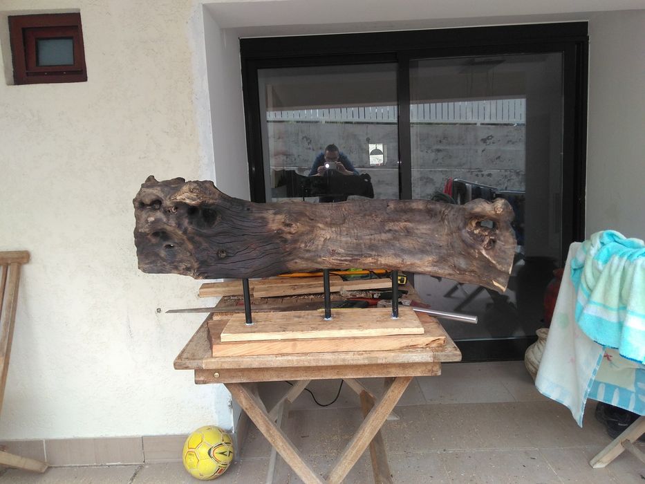 Madeira Oliveira queimada