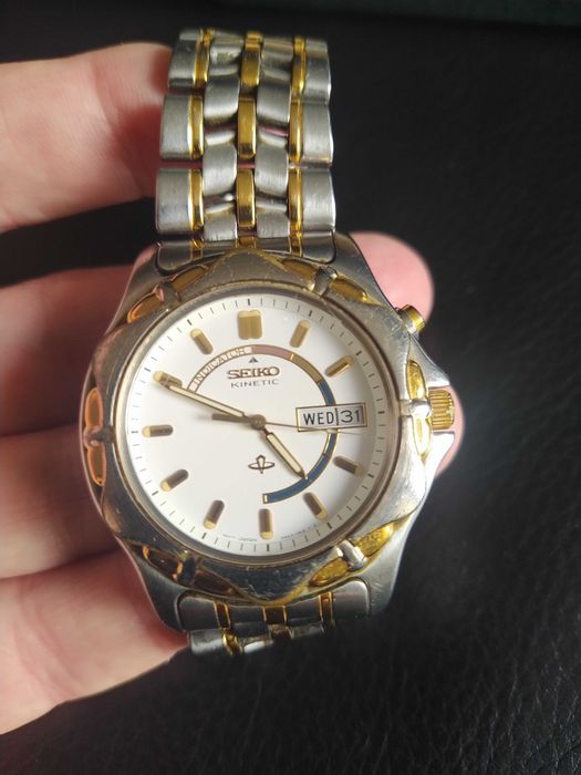 Relogio Seiko Kinetic. Com documentação, caixa, e cartaz de lançamento