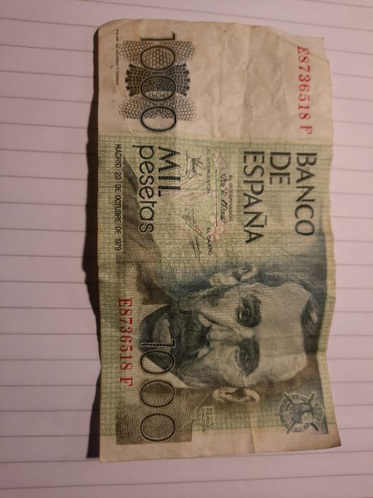 Nota 1000 pesetas 1979