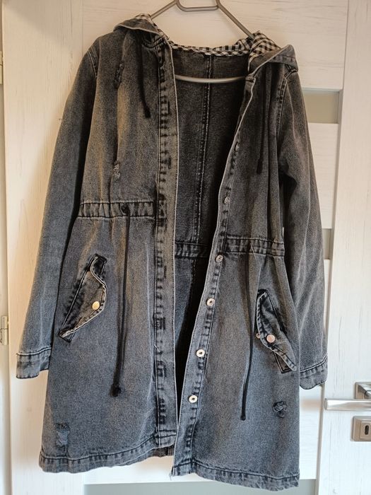 Kurtka jeansowa czarna 36/38