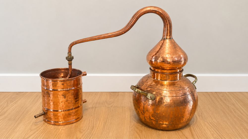 Alambique Tradicional em Cobre 5L – Artesanal / Feito à Mão