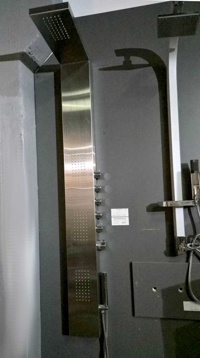 inox panel prysznicowy hydroland emir panel natryskowy z termostatem hydromasaż