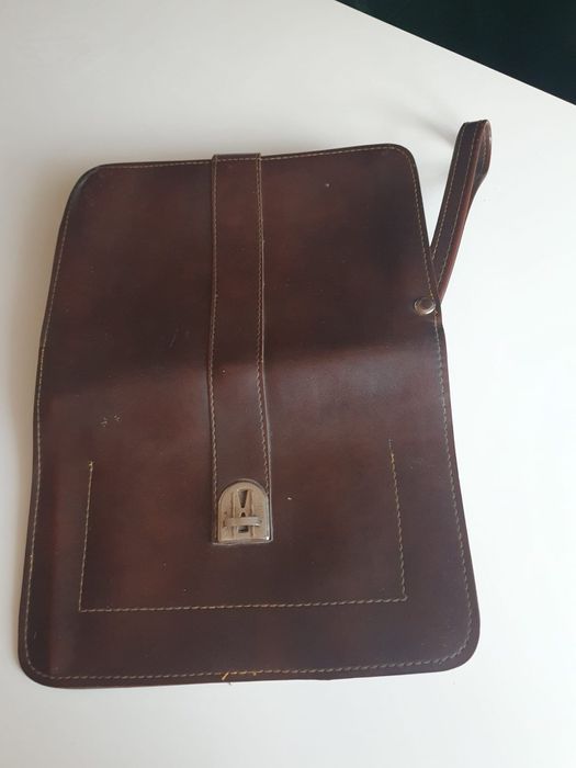 Vintage męska skórzana saszetka
