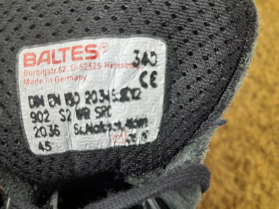 Взуття робоче ,туфлі спецвзуття Baltes 46,45,44,43,42  розмір.