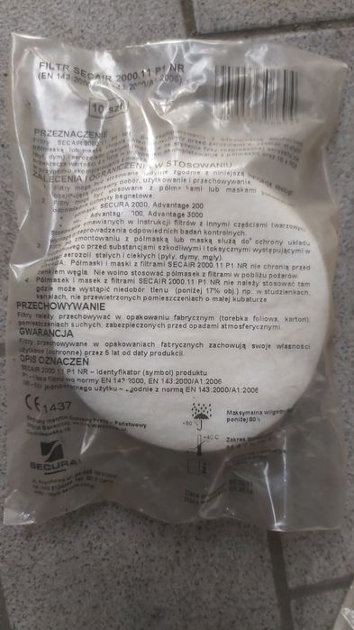 Filtr SECAIR do filtropochłaniaczy