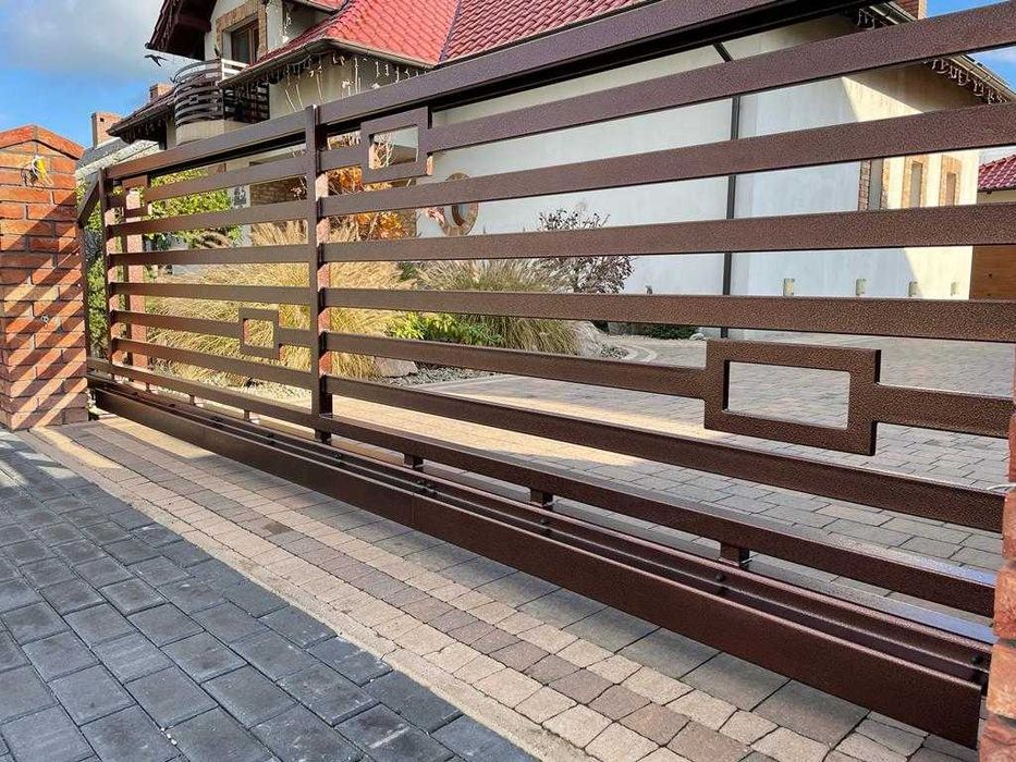 Brama przesuwana z profila różne wzory PRODUCENT Ogrodzenie metalowe