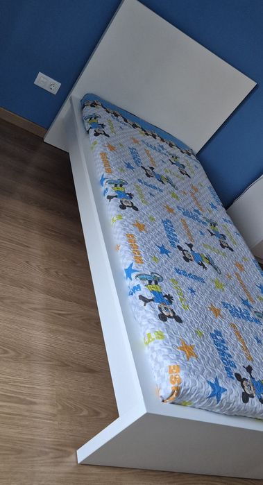 Cama de criança 90X200 com estrado e opção de colchão