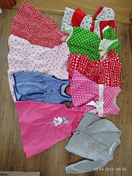 Paczka letnich ubrań dla dziewczynki r 92