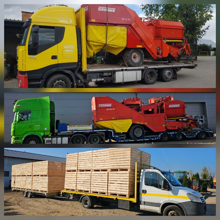 Usługi Transportowe Maszyny rolnicze Ciągnik Przyczepa Ładowarka Trans