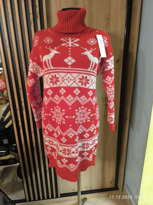 Sukienka Świąteczna golfikowa