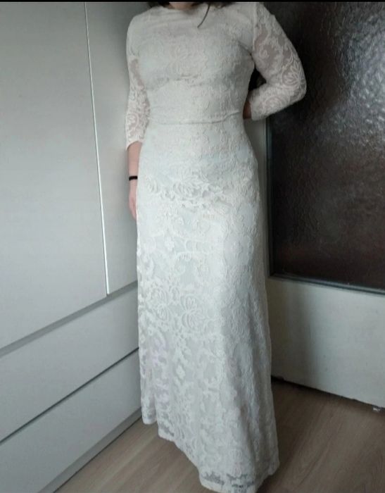 Śliczna , długa sukienka z koronką rozmiar S/M