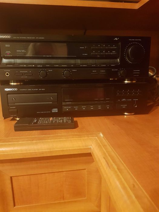 Amplituner KENWOOD KR-A5020 Odtwarzacz CD DP-1510  Kolumny JVC SP-X440