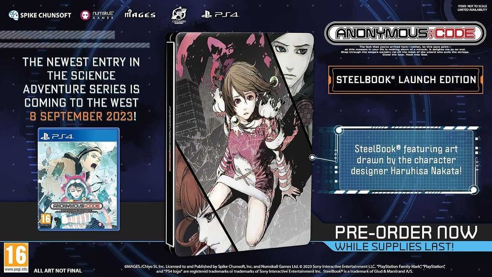Anonymous Code Steelbook Launch Edition PS4