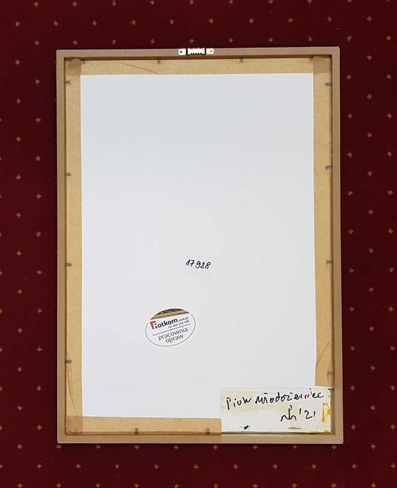 Piotr Młodożeniec - Abstrakcja Geometryczna - Akryl - papier 50x35 cm