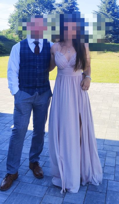 Suknia wieczorowa popiel rozmiar S