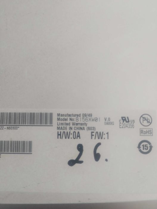 Екран матриця ноутбука b156xw01 B154EW08