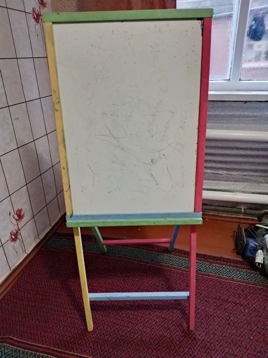 Мольберт+магнітна дошка 2в1