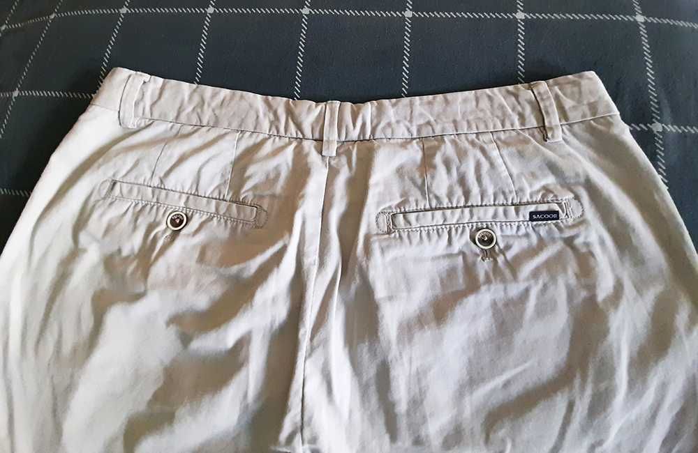 Calções Algodão Chino Cinzento  Sacoor  Portofino Homem Slim Fit 46