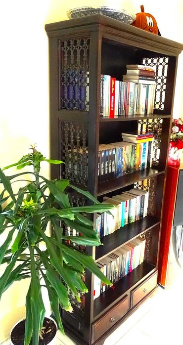 Biblioteka / witryna z drewna egzotycznego palisander - AlmiDecor