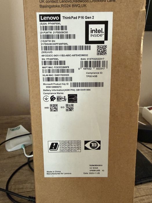 Laptop ThinkPad  P16 G2 i7-13850HZ 64GB 1TB RTX 3500 Ada