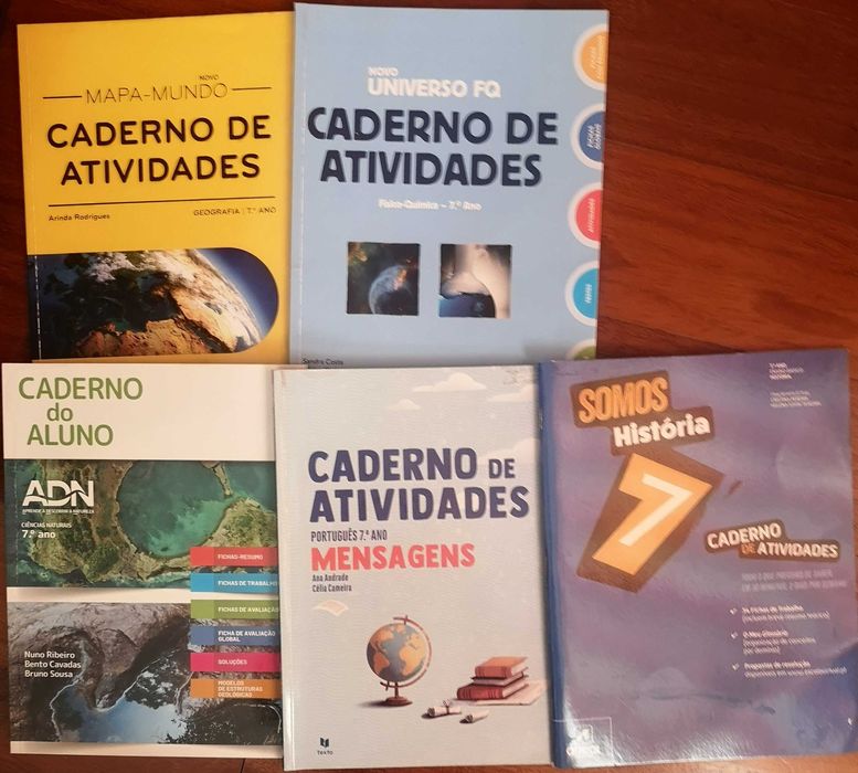 Cadernos de atividades /livros de fichas 7°ano