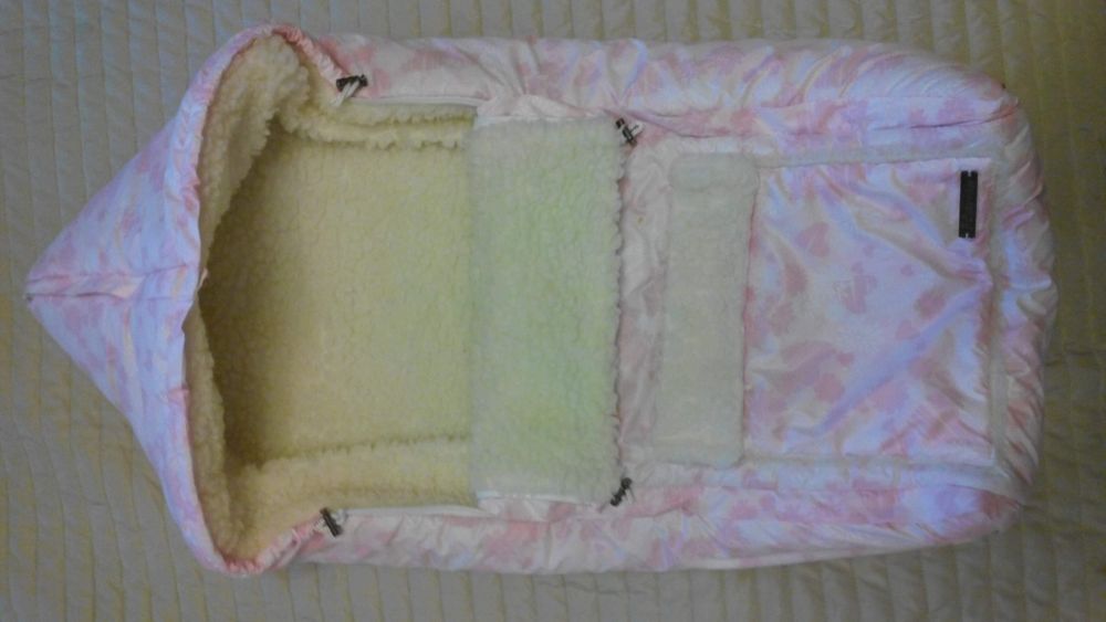 Конверт трансформер на овчине для новорождённой Принцессы