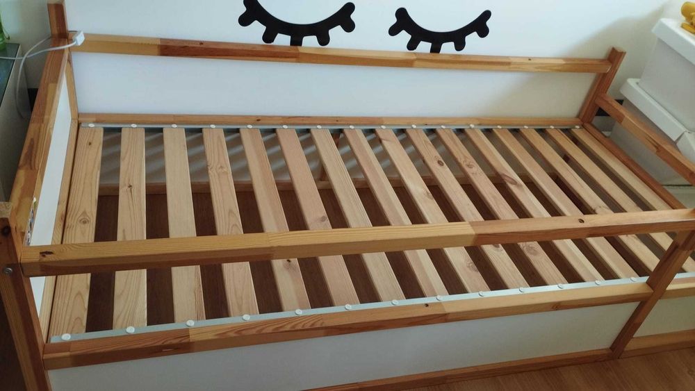 Cama criança 200x90 com estrado e colchão