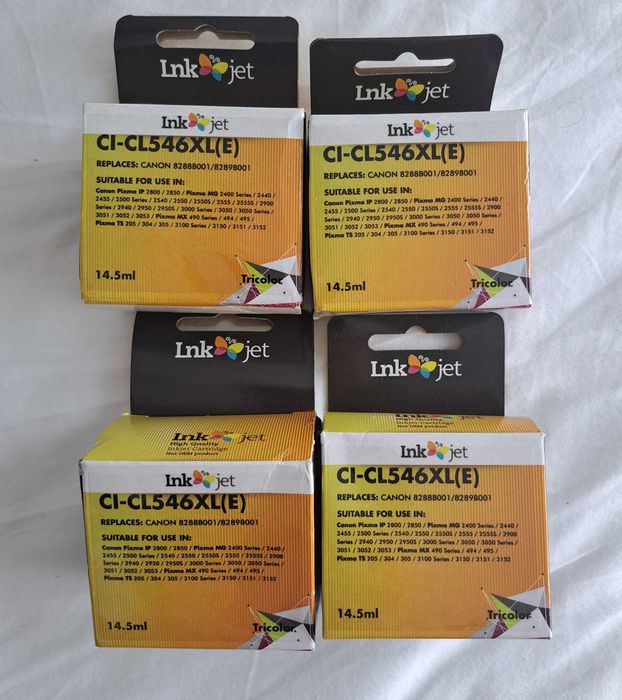 Pack de 4 Tinteiros  Canon Compatível CL-546 XL - Tricolor 14,5ml