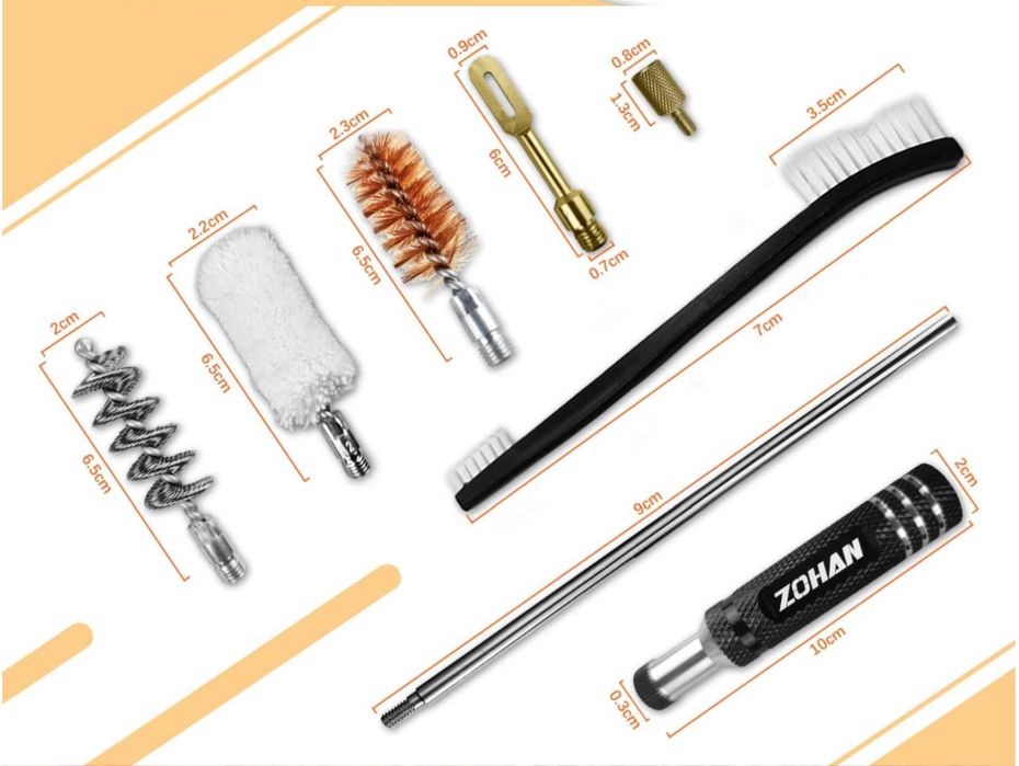 Шомпол 12 калібр, набір для чистки зброї шомпіл патчі