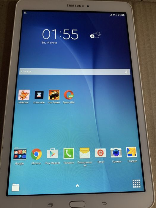 Планшет Samsung Galaxy Tab E 9.6 “SM-T561 3G 8Gb