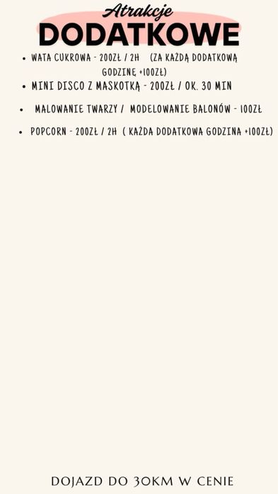 Fotobudka 360 / Żywe maskotki / Animacje