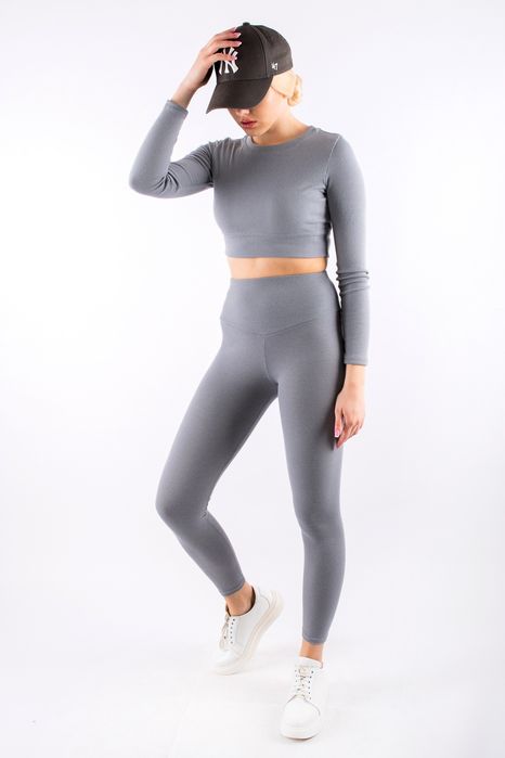 Лосіни в рубчик сірі