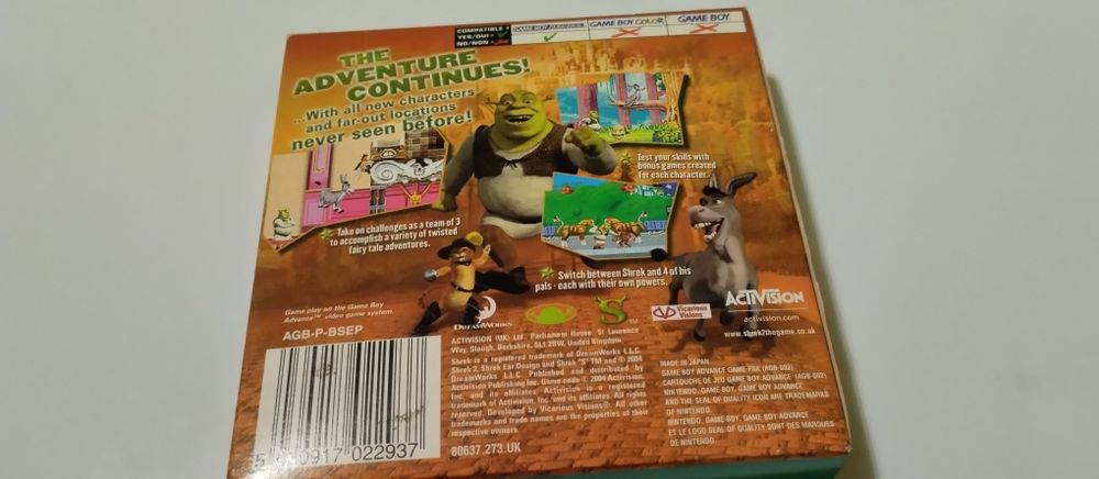 Shrek 2 – Game Boy Advance (Original, Com Caixa)