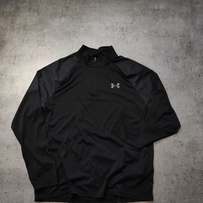 MĘSKA Bluza Treningowa Siłownia GYM Suwak Under Armour Active Czarna