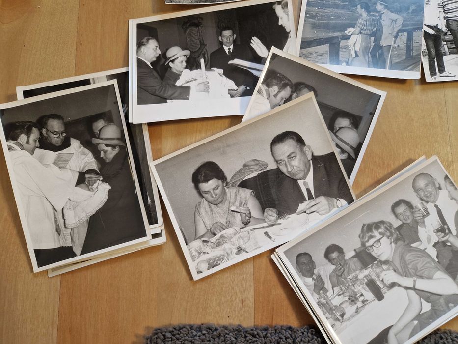 40x Stare zdjęcia czarno białe Duże lata 60-80' 18x13cm rodzina i inne