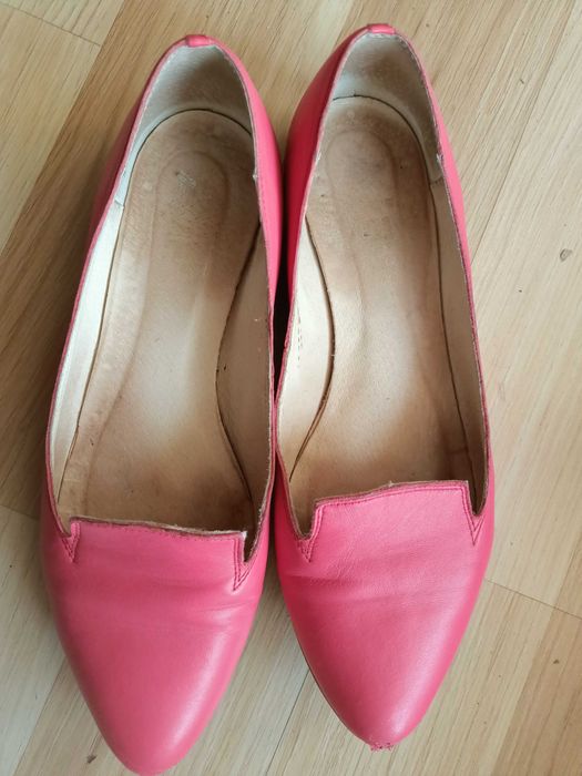 Różowe baleriny mokasyny lordsy 39
