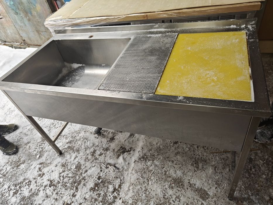 Ванна миюча одинарна/подвійна/ зі столом бу нержавіючі