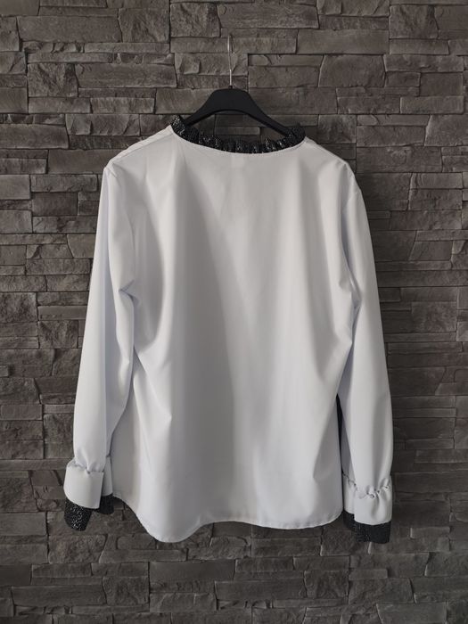 Biała elegancka koszula długi rękaw r. 42/xl