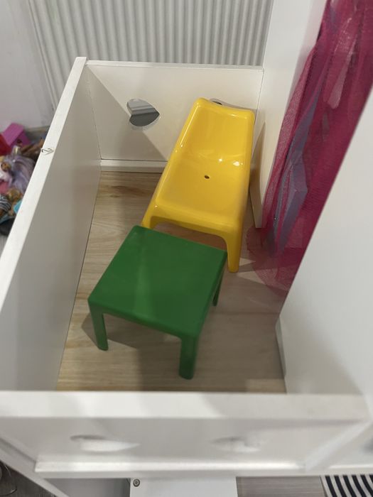 Duży DREWNIANY DOMEK dla lalek Barbie + Oryginalna SZAFA mebelki HIT!