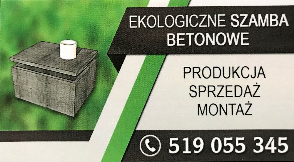 Szamba, szambo betonowe, zbiorniki na deszczówkę. PRODUCENT