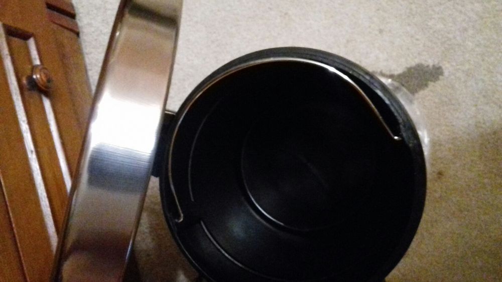 Новое хромированное ведро с крышкой и педалью 1 штука 5 литров