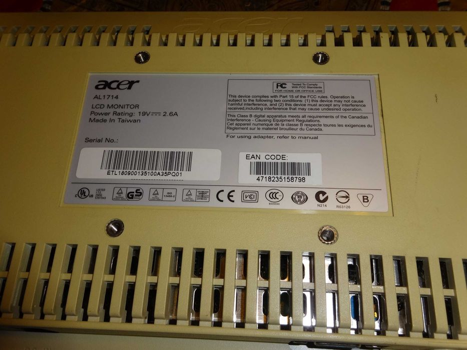 LCD Монітор Acer AL1714.