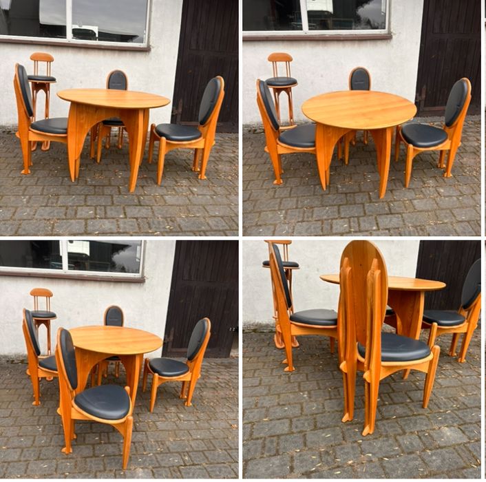 Unikatowy zestaw mebli do jadalni. Postmodernizm.