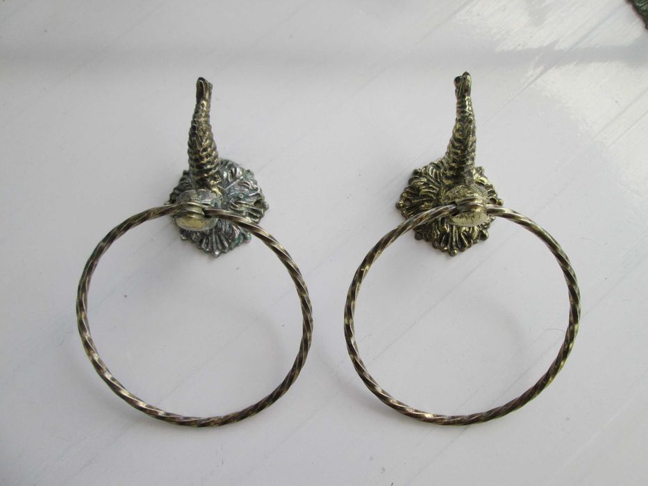 15 Acessórios Rústicos para Casa de Banho "Golfinhos" em Metal Dourado